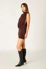 High-Neck Mini Dress