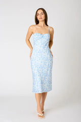 Vintage Satin Midi Dress