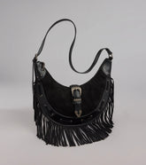 Buckle Babe Fringe Shoulder Bag