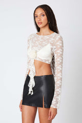 Rosette Lace Crop Top