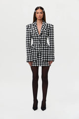 Tweed Houndstooth Mini Skirt