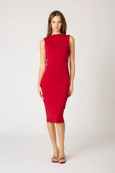 Body-Con Open Back Midi Dress