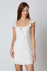 Eyelet Mini Dress