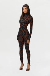 Naked Print Stirrup Jumpsuit