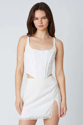 Embroidered Tulle Corset