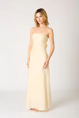Strapless Cowl Gown