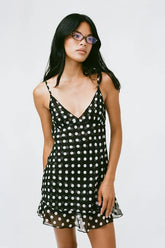 THE BUTTERFLY DRESS IN BLACK & WHITE DOT