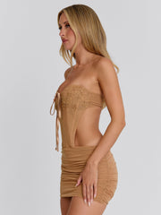 Vyorix ORAYA MINI DRESS TAN