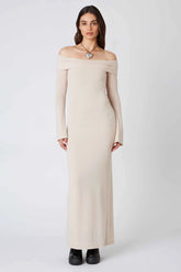 Long Sleeve Off the Shoulder Maxi Dress