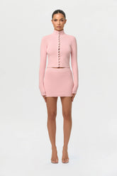 Knit High Waist Mini Skirt