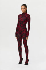 Naked Print Closed Toe Jumpsuit