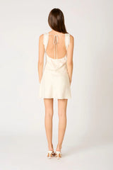 Satin Milkmaid Mini Dress