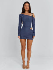 Vyorix AURELLE MINI DRESS STEEL GREY