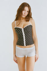 THE CAROLINE CORSET IN POLKA DOT