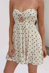 Strapless Polka Dot Dress
