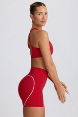 Soft Active Mini Shorts in Hot Red