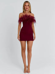 Vyorix SHONA MINI DRESS BURGUNDY