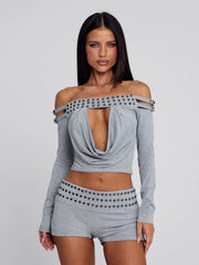 Vyorix ZAYANA SHORTS GREY MARLE