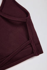 Super Sculpt Seamless Backless Sports Bra in Burgundy