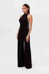 Smooth Halter Wide-Leg Jumpsuit
