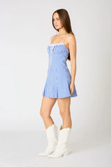 Milkmaid Gingham Mini Dress