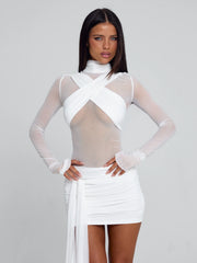 Vyorix OLYRA MINI DRESS WHITE