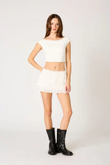 Lace Tiered Mini Skort