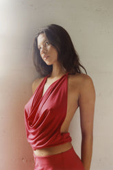 THE ELSA TOP IN RED