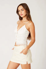 Mid Waist Mini Skirt