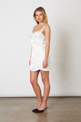 Satin Jacquard Bustier Dress