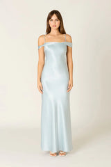 Satin Off The Shoulder Gown