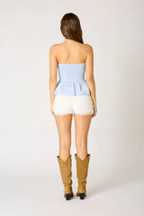 Smocked Peplum Top