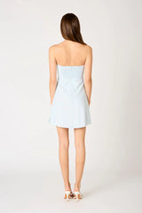 Linen Keyhole Mini Dress