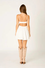 Sweetheart Ruched Babydoll Romper