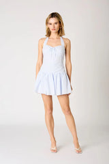 Cotton Halter Mini Dress