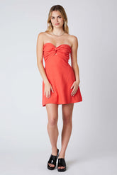 Linen Keyhole Dress