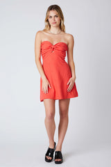 Linen Keyhole Dress