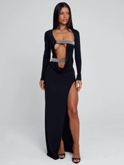 Vyorix SOLVIA MAXI DRESS BLACK