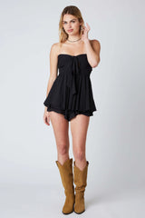 Strapless Smocked Romper