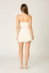 Strapless Mesh Mini Dress