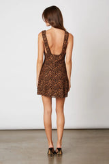 Leopard Flocked Velvet Mini