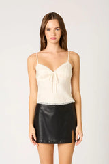 Satin Bias Lace Camisole