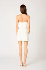 Strapless Mesh Double Layered Mini Dress