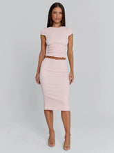 Vyorix JUNIE MIDI SKIRT BABY PINK