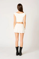 Lace Tiered Mini Skort