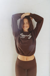THE LUCKY SWEATSHIRT IN BROWN