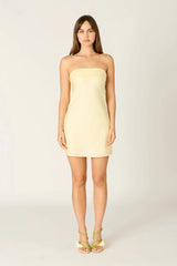 Strapless Bias Mini Dress