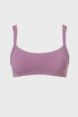 Soft Active Seam-Detail Sports Bra in Dusk