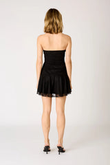 Lace Dropwaist Flounce Mini Dress