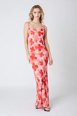 Floral Cowl Neck Maxi Dress